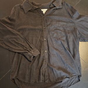 H&M Black Button-Up Blouse